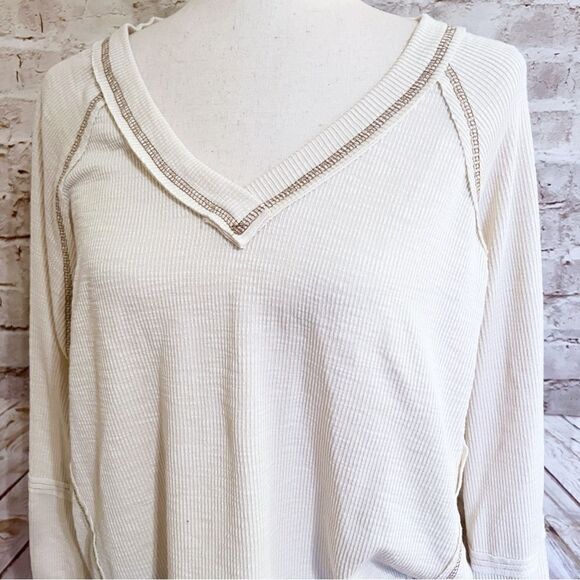 Blu Pepper ribbed knit pullover top - Picture 3 of 5